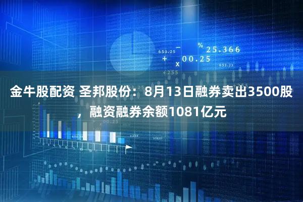 金牛股配资 圣邦股份：8月13日融券卖出3500股，融资融券余额1081亿元